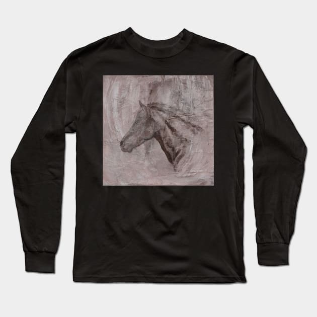 Morgan Horse Profile Long Sleeve T-Shirt by Danielle Stilloe